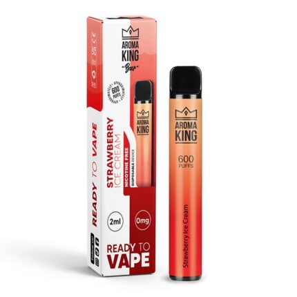 AROMA KING 600 DISPOSABLE 0MG - STRAWBERRY ICE CREAM