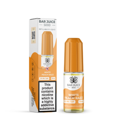 White Peach Razz Bar Juice Nic Salt Elux Bar E Liquid